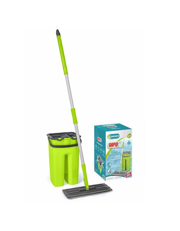Weazy Rapido Twin Bucket Flat Mop Set...